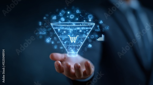 Digital Data Funnel Concept