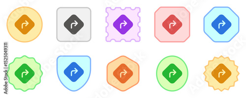 Editable turn right vector icon. Map, location, navigation. Part of a big icon set family. Perfect for web and app interfaces, presentations, infographics, etc