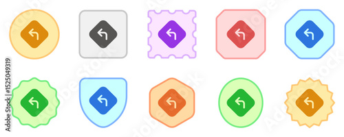 Editable turn left vector icon. Map, location, navigation. Part of a big icon set family. Perfect for web and app interfaces, presentations, infographics, etc