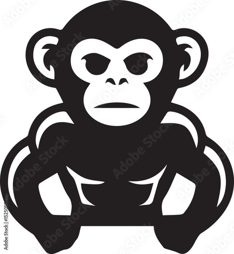 monkey silhouette, jungle animal vector, primate clipart, wild monkey outline, swinging monkey image, tree monkey shape, playful monkey vector, monkey shadow art, forest creature icon