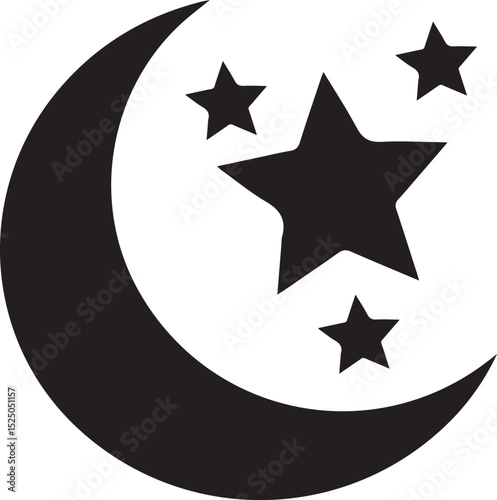 moon silhouette, night sky vector, lunar clipart, crescent moon outline, full moon shape, moon phase graphic, celestial body icon, glowing moon vector, mystical moon art,