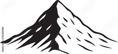 mountain silhouette, mountain range vector, peak outline art, alpine graphic design, landscape mountain clipart, rocky hills silhouette, nature scene image, outdoor adventure shape