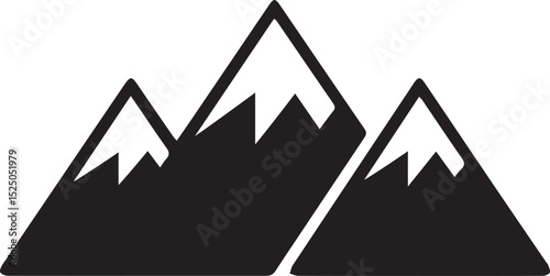 mountain silhouette, mountain range vector, peak outline art, alpine graphic design, landscape mountain clipart, rocky hills silhouette, nature scene image, outdoor adventure shape