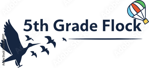 5th Grade Flock Typography T-shirt Design print Ready eps cut file  Download