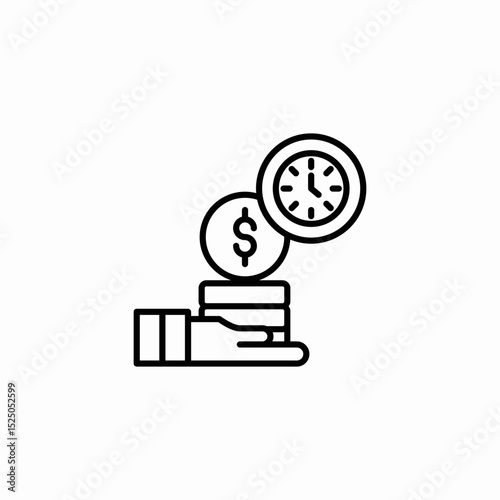 .time is moneyjpg icon sign vector