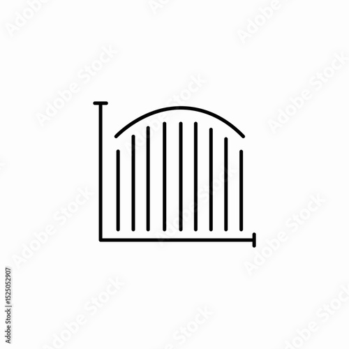 bell curve icon sign vector