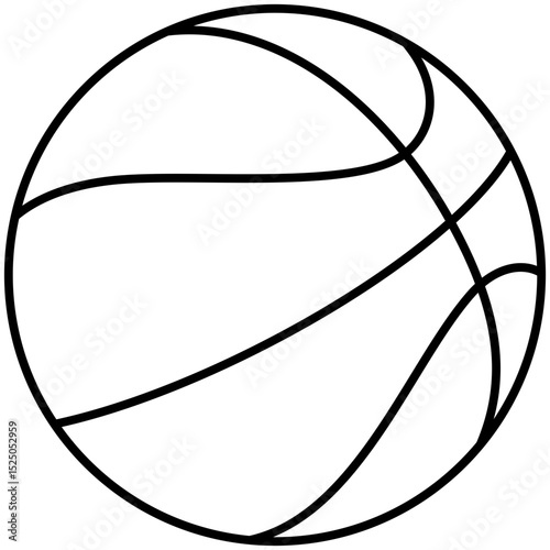 classic basketball ball sport equipment outline icon