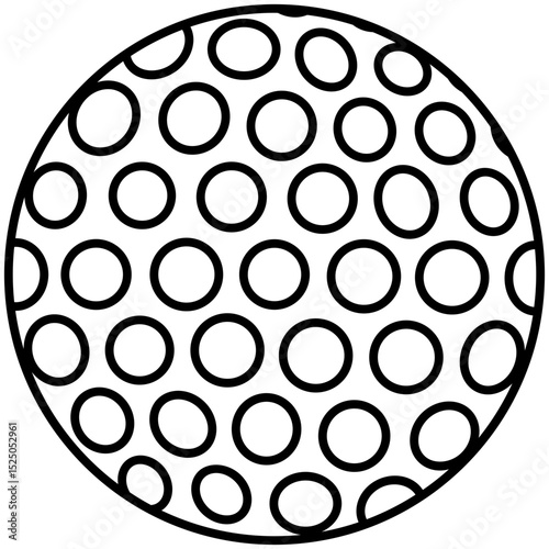 golf ball sport equipment outline icon