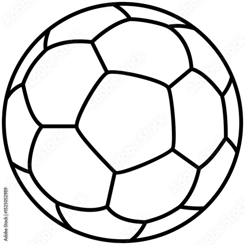 classic football or black and white soccer ball sport equipment outline icon