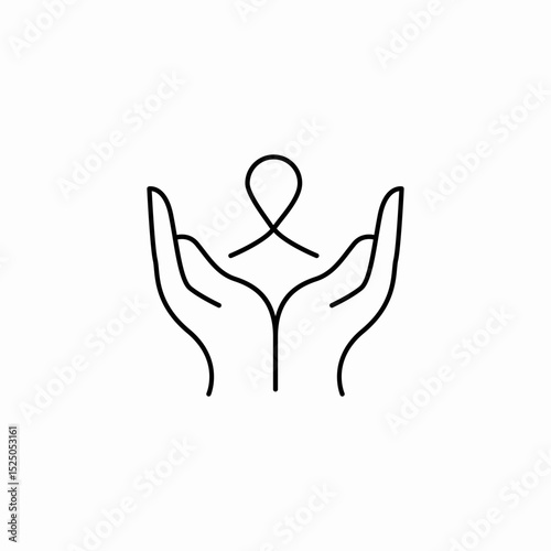 cancer care icon sign vector
