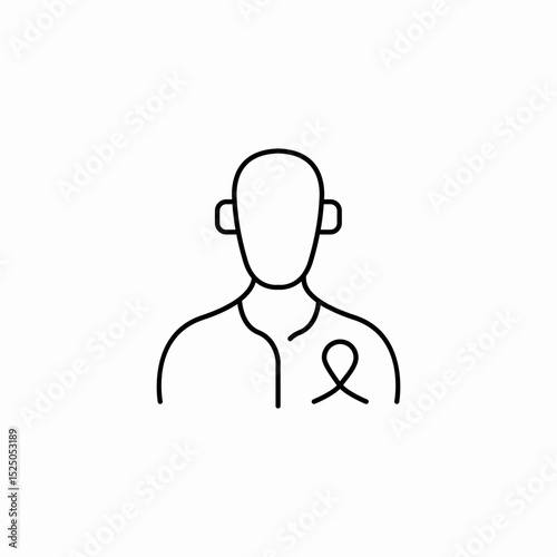 cancer patient icon sign vector