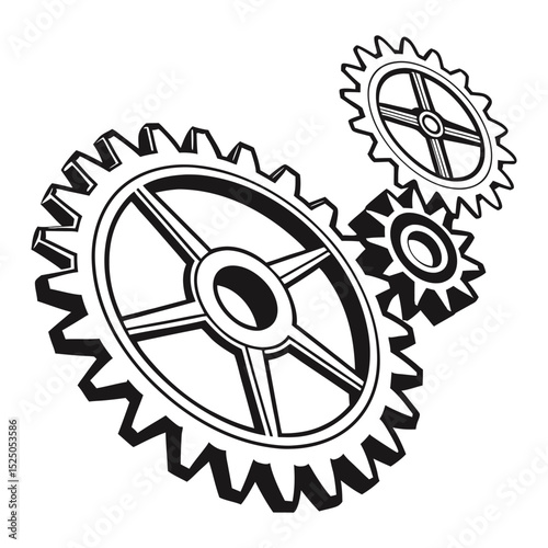 Interlocking gears mechanical engineering design