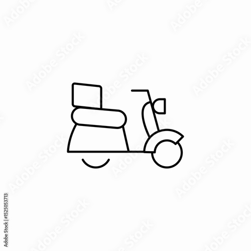 delivery speed skating icon sign vector