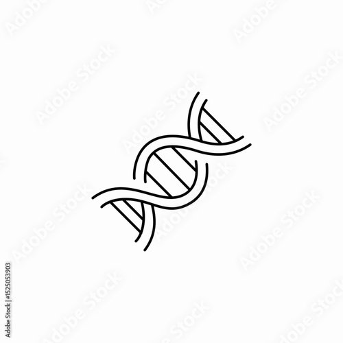 dna structure icon sign vector