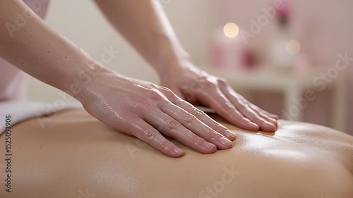 Wallpaper Mural Close Up Of Hands Massaging Back In Spa Setting With Pink Accents And Candles Soft Lighting Creates Calm Relaxing Atmosphere Torontodigital.ca