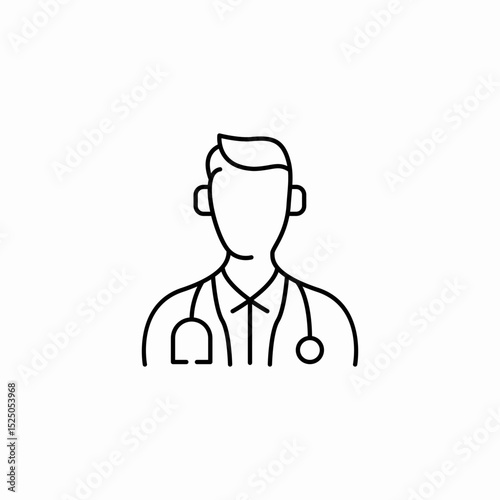 doctor male icon sign vector