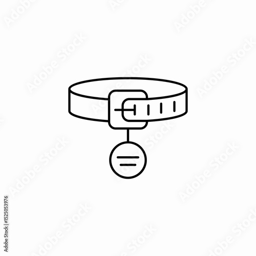 dog collar icon sign vector