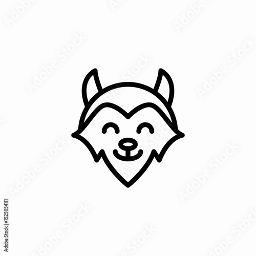dog husky icon sign vector