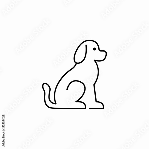 dog sittings icon sign vector
