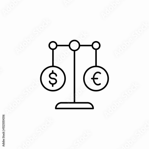 exchange trade balance icon sign vector