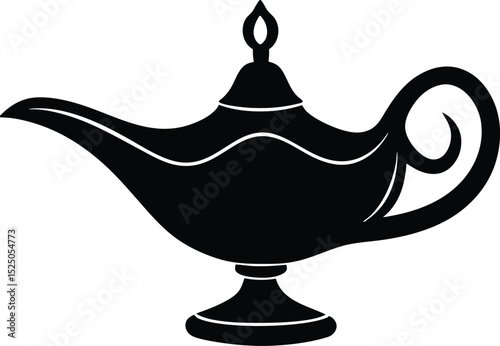 Aladdin's Lamp Silhouette