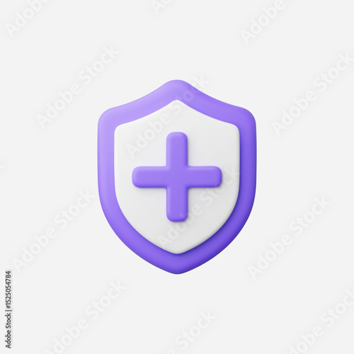 3d Realistic Shield Icon Vector Illustration
