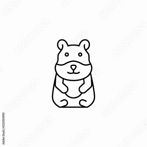 hamster animal icon sign vector