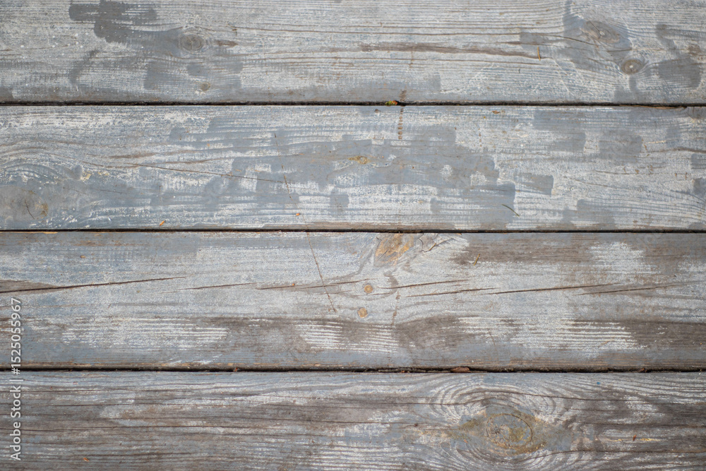 Naklejka premium Wooden background. The picture shows a background made of an old cracked wooden board, which looks very expressive and authentic.