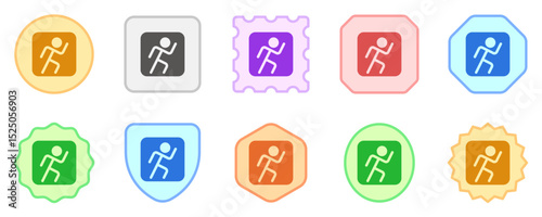 Editable running stick figure, action vector icon. Part of a big icon set family. Perfect for web and app interfaces, presentations, infographics, etc