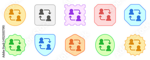 Editable employee turnover, account switch vector icon. Part of a big icon set family. Perfect for web and app interfaces, presentations, infographics, etc