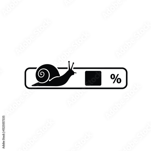 Snail loading bar slow download speed internet