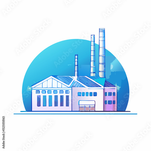 Smart Industrial Factory with Solar Panels – Sustainable Manufacturing Concept