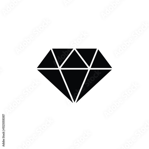 Black diamond icon geometric shape minimalist design