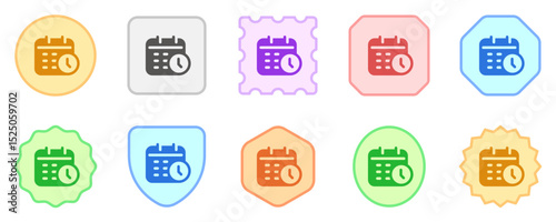 Editable vector time and date schedule icon. Part of a big icon set family. Perfect for web and app interfaces, presentations, infographics, etc