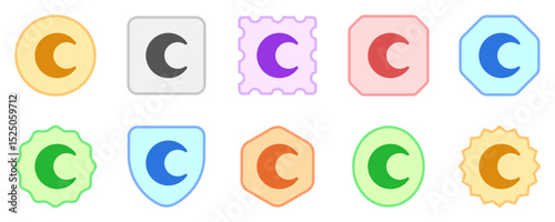 Editable vector crescent moon icon. Part of a big icon set family. Perfect for web and app interfaces, presentations, infographics, etc