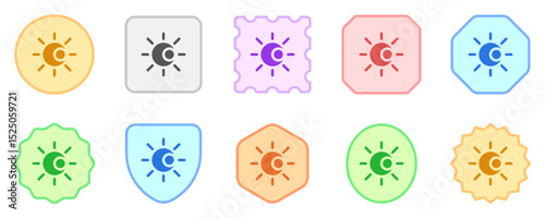 Editable vector sun and moon icon. Part of a big icon set family. Perfect for web and app interfaces, presentations, infographics, etc