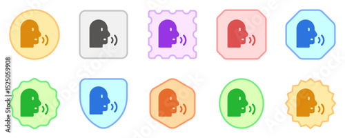 Editable speech recognition, voice command vector icon. Part of a big icon set family. Perfect for web and app interfaces, presentations, infographics, etc