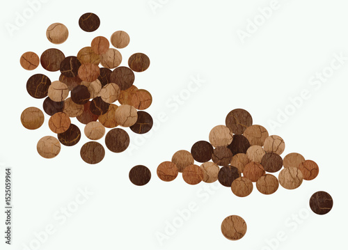 Peppercorn, Black Pepper, Allspice Spice Illustration