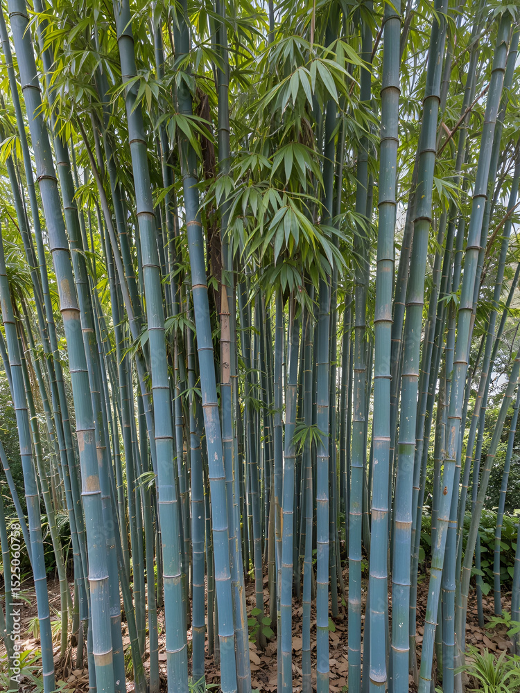 Fototapeta premium Blue Bamboo (Himalayacalamus hookerianus) growing in Golden Gate Park, San Francisco, California