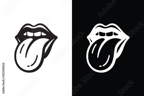 Tongue icon vector on White Background ,Vector Art Illustration on white background.
