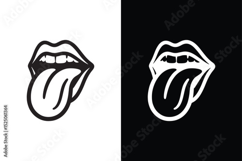 Tongue icon vector on White Background ,Vector Art Illustration on white background.