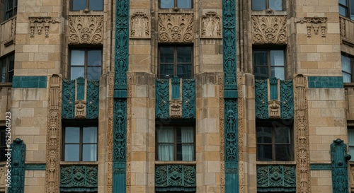 Detailed building facade with ornaments
