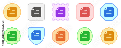 Editable vector text file icon. Part of a big icon set family. Perfect for web and app interfaces, presentations, infographics, etc