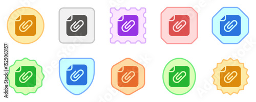 Editable vector attachment file icon. Part of a big icon set family. Perfect for web and app interfaces, presentations, infographics, etc