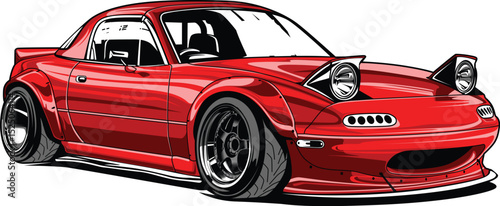Red luxury sports car, a fast new vehicle design
