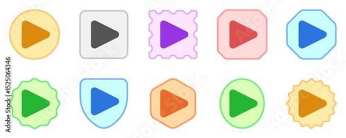 Editable vector play button icon. Black, transparent white background. Part of a big icon set family. Perfect for web and app interfaces, presentations, infographics, etc