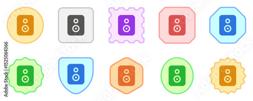 Editable vector loudspeaker amplifier icon. Black, transparent white background. Part of a big icon set family. Perfect for web and app interfaces, presentations, infographics, etc