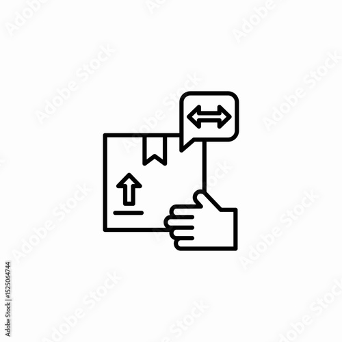 box measurement icon sign vector