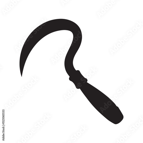 Sickle vector isolated on white background.