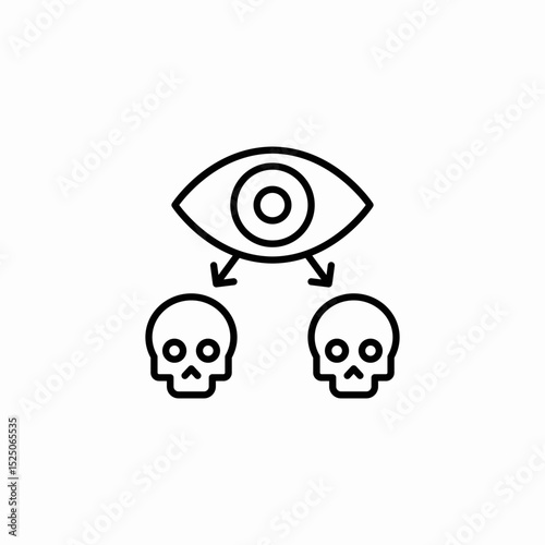 death vision icon sign vector